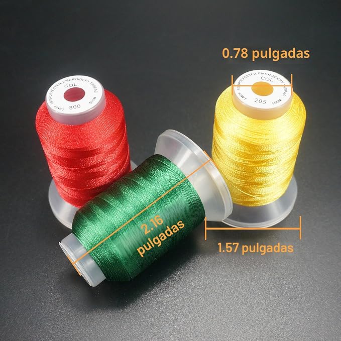 Kit 40 Hilos de Bordado Poliéster brothread 500M — Compatible Brother, Janome, Singer, Pfaff, Bernina