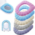Legigo Paquete de 5 fundas más gruesas para asiento de inodoro - Funda de cojín suave y cálida para asiento de inodoro, tela de fibra elástica y lavable, fácil instalación, cómoda funda para tapa de inodoro (modelo de calabaza)