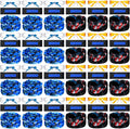 Sosation 24 Sets Articulos de Fiesta de Pistolas para Ninos | 72 Piezas Recuerdos Dos Equipos | Lentes Mascara Muneca | Juguete a Granel | Azul y Naranja