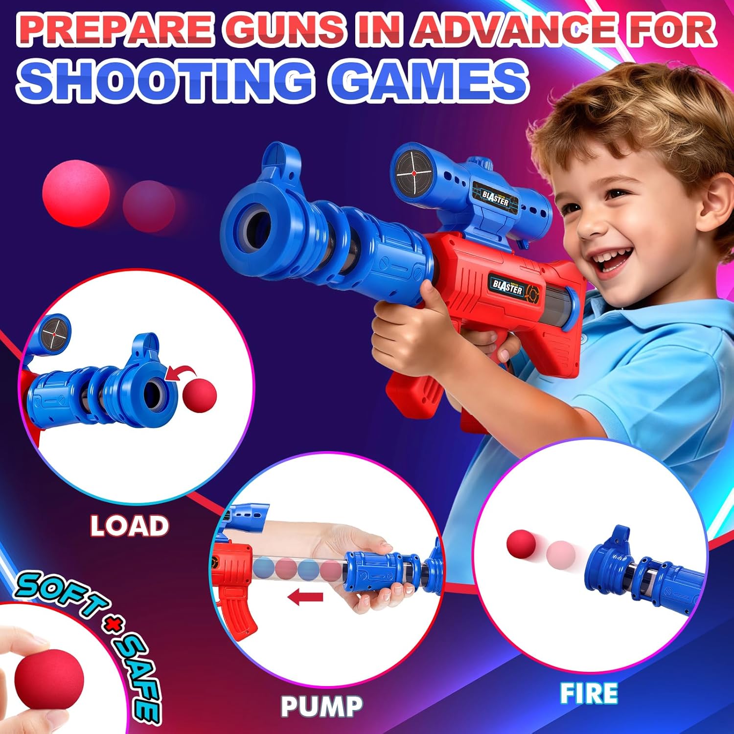 2 EN 1 Juegos de Disparo para Niños de 5, 6, 7, 8, 9, 10+ Años, Objetivo de Disparo en Movimiento y Objetivos Digitales Estacionarios con 2 Pistolas de Juguete, 24 Bolas de Espuma, Juego al Aire Libre