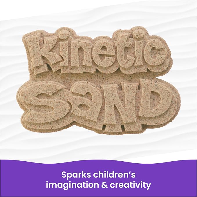 Kinetic Sand, Arena de juego marrón natural de 11 libras (11.0 lbs), mega caja para artes y manualidades, caja de arena (el embalaje puede variar), juguetes sensoriales moldeables para edades de 3