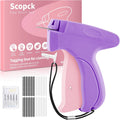 Pistola de costura para ropa - Pistola de costura portátil para arreglar prendas rápidamente - Pistola de etiquetado - Incluye 6 agujas, 1000 broches negros y 1000 broches blancos