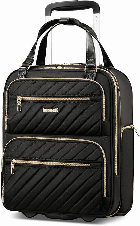 LUGGEX Maleta Rodante bajo Asiento 15.7"x13"x7.7" – Aprobada por Aerolíneas, Laptop 15.6"