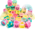 JOYIN 30 piezas de resorte arcoíris para fiesta, mini juguete de resorte de plástico, mini muelles de resorte para aliviar el estrés, juguetes a granel para premios de carnaval, cumpleaños, rellenos