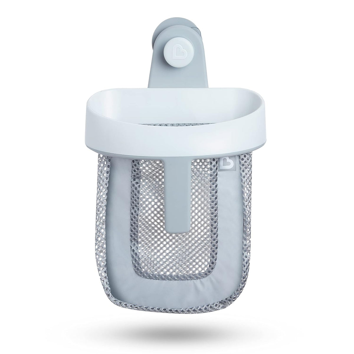 Almacenamiento de Juguetes de Baño Colgante Munchkin Super Scoop con Malla de Secado Rápido, Gris