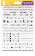 Juego de sellos transparentes para diario con puntos (60 sellos individuales)