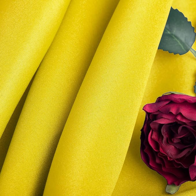 Mantel Rectangular Amarillo – Paquete de 2 Unidades de Poliéster para Eventos y Decoración