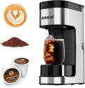 USADO-Cafetera individual CHULUX SoloBrew, para cápsulas K-Cup y café molido, 3 tamaños de preparación con botón de intensidad alta y función para preparar sobre hielo, depósito extraíble de 414 ml, ideal para el hogar