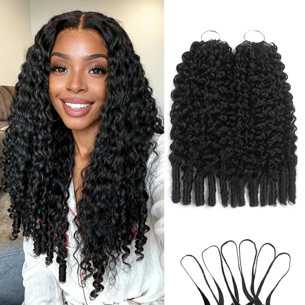Human Crochet Hair Burmese Curly 18 Inch 120g Human Feather-Line Invisible Pre Separated Knotless Crochet Hair For Black Women 3c4a Braiding Twist Hair Extensions Afro Kinky Curly 100 Strands