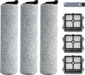Rodillo cepillo y filtro reemplazo keluke compatible aspiradora Tineco iFloor 3/Floor One S3 inalámbrica, piezas incluyen 3 rodillos cepillo, 3 filtros