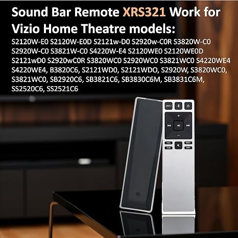Universal para control remoto de barra de sonido Vizio, XRS321 barra de sonido con control remoto para barra de sonido de cine en casa Vizio