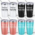 NO INCLUYE LLAVEROS, FALTA 1 JUEGO DE PAJILLA E ISOPO Y SON 8 VASOS. Set Sieral de 16 Vasos Termicos Thank You for Being Awesome | 20oz de Acero Inoxidable con Tapa y Pajilla | Regalo de Agradecimiento con Llavero | Color Clasico