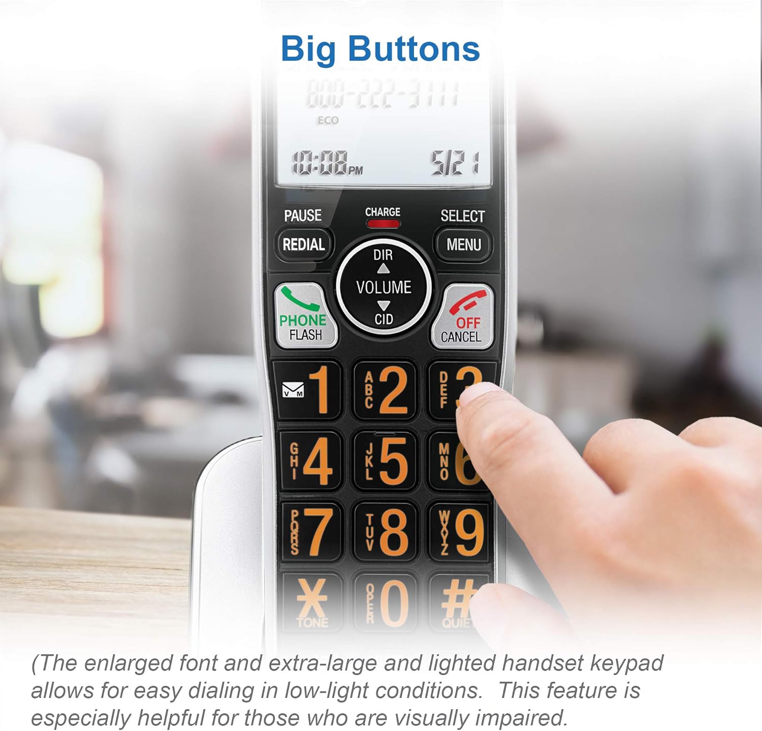 AT&T BL102-2 DECT 6.0 - Juego de 2 teléfonos inalámbricos para el hogar con contestador