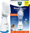 Inhalador de Vapor Vicks para Sinusitis | Sin Medicamento, Enchufable | Alivia Congestion, Alergias y Resfriados | Compatible con VapoPads (1 Incluido)
