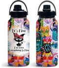 Botella de Agua para Amantes de los Gatos – 32 Onzas | Regalo Divertido para Mujeres, Hombres y Fanáticos de los Gatos