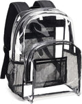 Mochila transparente Vorspack resistente - Mochila transparente de PVC grande para libros, ideal para la universidad y el trabajo.