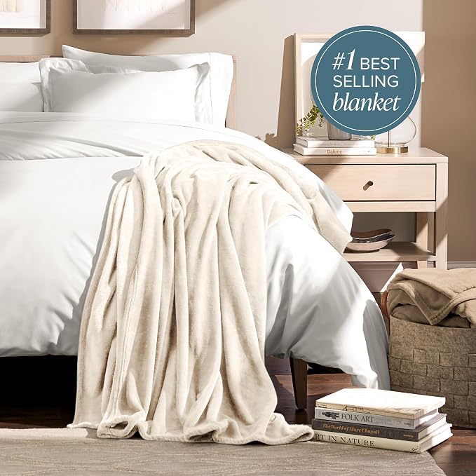 Bare Home Manta de Vellón - Full/Queen - Ultra-Suave Ligera para Cama, Sofá y Sillón - Microfelpa de Lujo - Manta Cálida y Acogedora