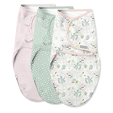 SwaddleMe - Envoltura para cambio fácil de pañal – Talla Chica/Mediana, de 0 a 3 meses, paquete de 3 (abejas pequeñas)