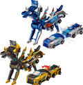 Carro Dinosaurio Magnetico Gkiozu 2 en 1 | Choca y se Transforma en Dino | Sin Baterias | Para Ninos de 3 a 12 Anos | Regalo de Cumpleanos | Oro y Azul