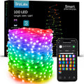 Luces de hadas inteligentes BrizLabs, 10 m, 100 LED que cambian de color, funcionan con Alexa/Google Home, WiFi, luz de Pascua pastel, RGB regulable, luz estrellada centelleante para árbol de Navidad, fiesta en casa, Pascua, Halloween 