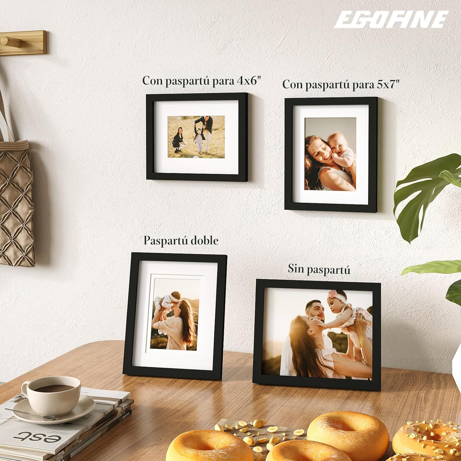 Egofine - Marco de fotos de 20 x 25 cm (8 x 10 pulgadas)