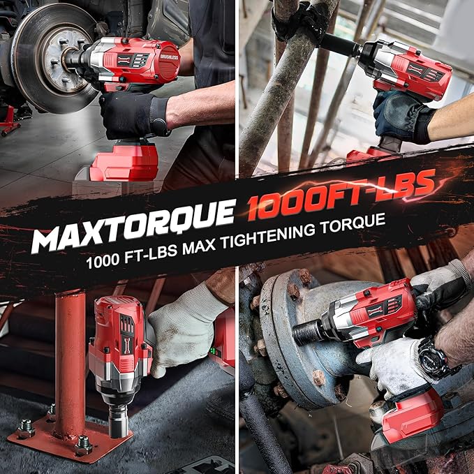 Llave de Impacto Inalambrica DIYtoolifz 1/2 Pulgada — 1700 Ft-lbs Compatible con Bateria Milwaukee 18V