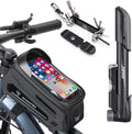 Bolsa para teléfono móvil y bomba de aire para neumáticos GEWAGE, multiherramienta para bicicleta con palanca para neumáticos: kits de herramientas para reparación y mantenimiento de bicicletas en casa o en la carretera.