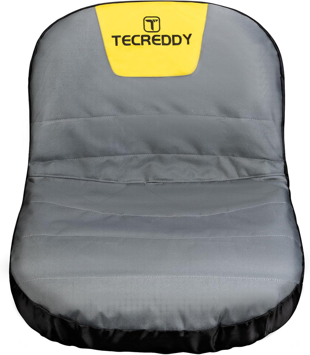 Funda para asiento de cortacésped, resistente a la intemperie, funda para asiento de tractor de alta resistencia compatible con cortacéspedes Husqvarna Craftsman Toro John Deere Cub Cadet, tamaño mediano.