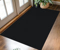 KOZYFLY - Alfombra de entrada lavable de 90 x 150 cm, con respaldo de goma y algodón, para interiores, cocina, sala de estar, color negro 