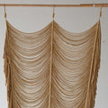 Cortina de Macramé Blanca Bohemia – Divisor de Habitación, Decoración de Pared y Telón de Fondo Artesanal