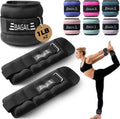 Pesas para tobillos y muñecas BAGAIL para mujeres y hombres, un par de pesas para piernas y brazos de 1/2/4/6/8/10 libras con diseño elegante y ajuste seguro para caminar, correr, pilates, fitness en casa y fisioterapia - 2 libras, negro