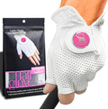 Guante de golf Caddy Classic para mujer | Diseño de malla de medio dedo para una mayor transpirabilidad | Piel sintética de primera calidad para un ajuste cómodo | Incluye un elegante marcador de bola