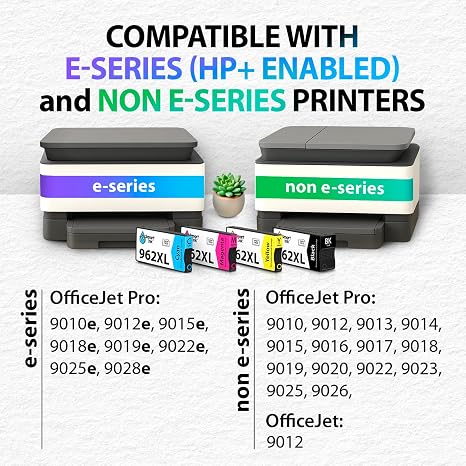 Smart Ink Cartuchos de tinta remanufacturados de repuesto para HP 962XL 962 XL Combo Pack (962XL negro, cian, magenta, amarillo) para usar con OfficeJet Pro 9015e 9018e 9025e 9012e 9015 9010 9012 9018 9020 9025