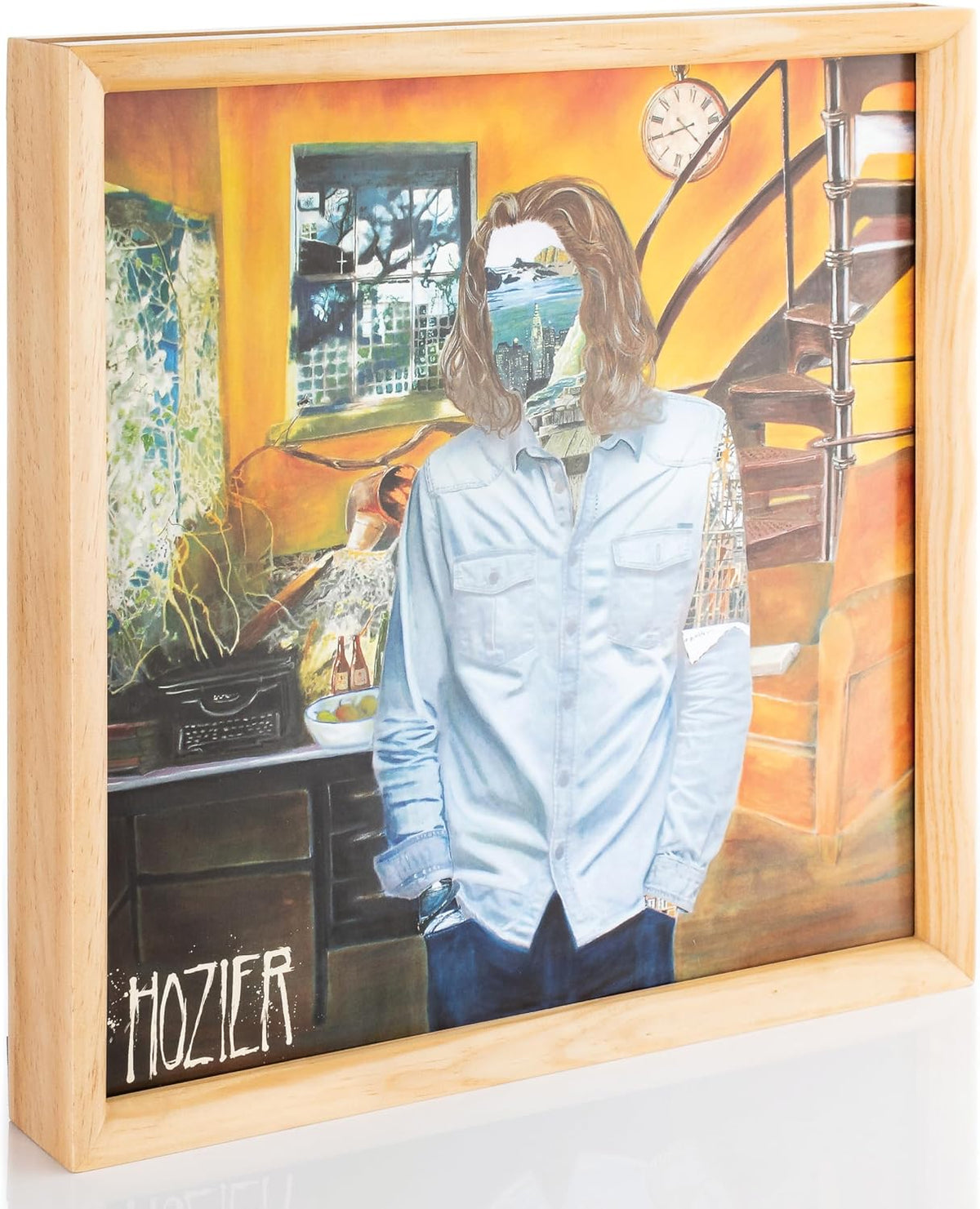 Marco MÖNKE para exhibir discos de vinilo, montaje en pared o de escritorio, exhibe elegantemente tus álbumes favoritos, se ajusta a la mayoría de discos de vinilo, madera de pino