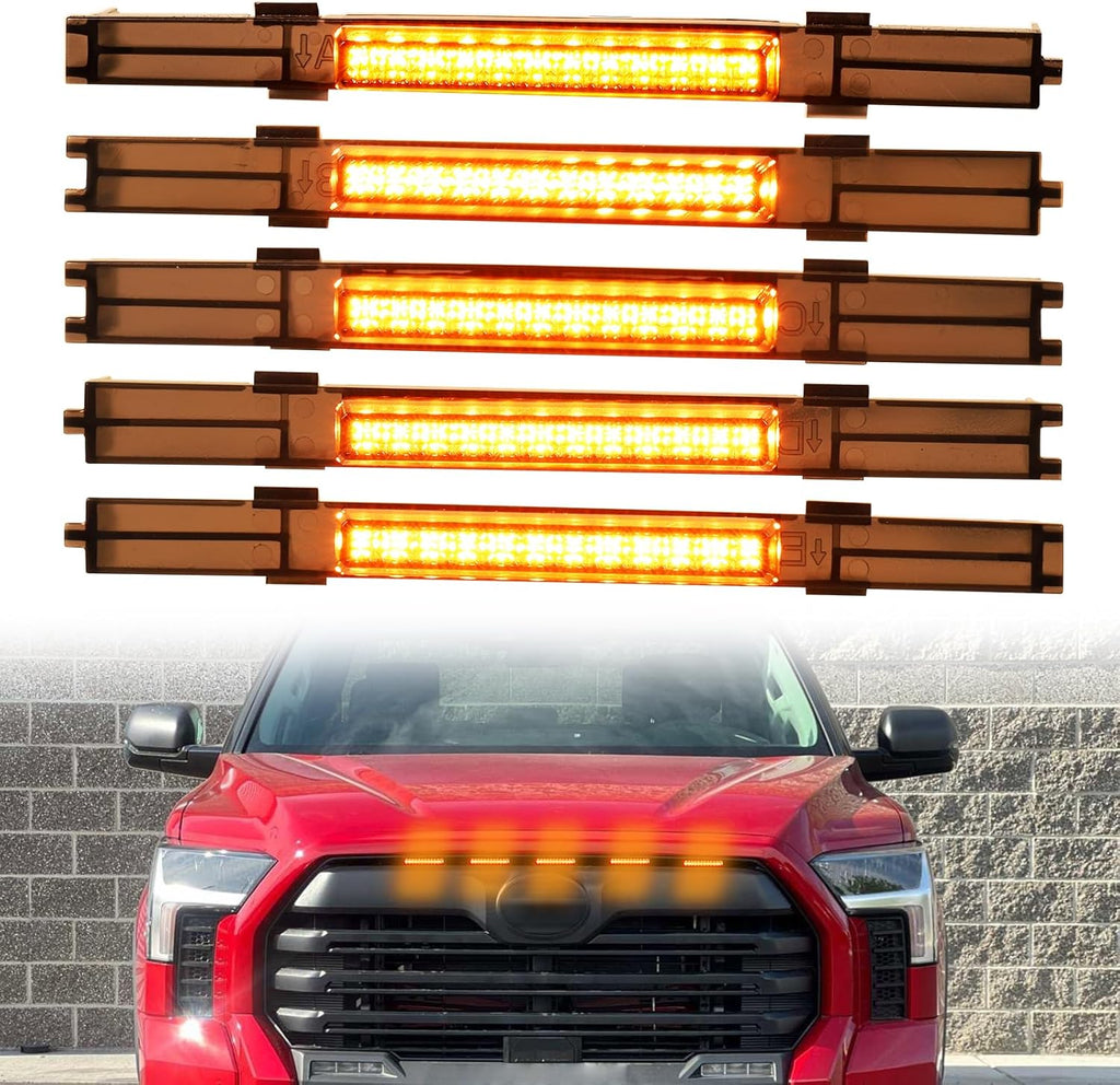 Luces LED para Parrilla Toyota Tundra 2022 2023 2024 SR SR5 Limited – Color Ámbar
