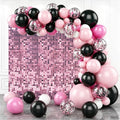 Fondo de pared rosa brillante de 1,2 m x 1,8 m, lentejuelas brillantes, 24 paneles de decoración de fondo de lentejuelas, fondo fotográfico brillante y llamativo para fiestas de cumpleaños, bodas, graduaciones, aniversarios y baby showers.