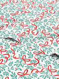 King Christmas Ribbon Sheet Set - Holiday Xmas Pattern Bedding Set - Deep Pockets - Snug Fit - 4 Piece - Wrinkle Free & Easy Care - Comfy Festive Winter - Holiday Sheets for Women, Men, Kids & Teens