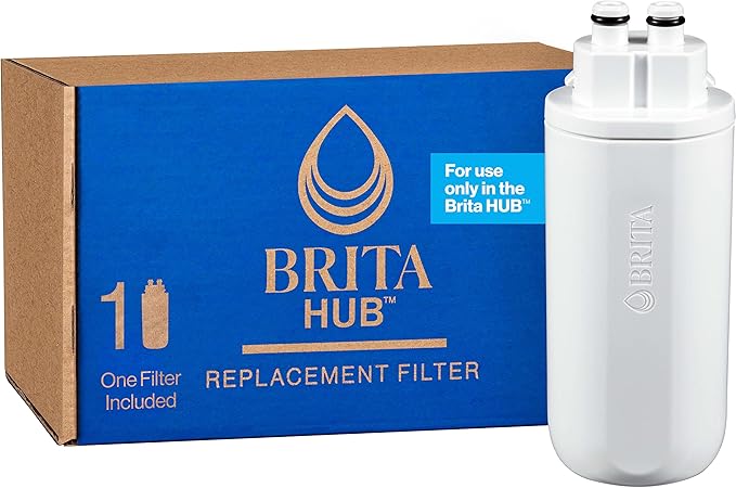 Brita Hub Filtro de agua de repuesto, sin BPA, reemplaza 900 botellas de agua