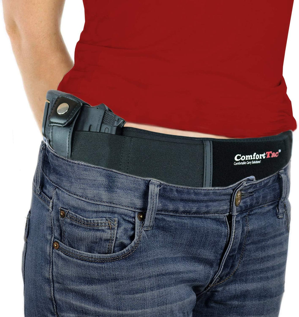 Funda de Pistola para Portacion Oculta Profunda | Banda Abdominal | Para Hombres y Mujeres | Compatible con Smith and Wesson, Ruger, Shield, Glock | Accesorio para Pistolas y Revolveres