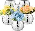 1 FALTANTE. Floreros Bola de Disco 6 Piezas | Maceteros para Centros de Mesa | Decoración con Espejo Plateado para Bodas, Cumpleaños y Fiestas | 3x4 Pulgadas