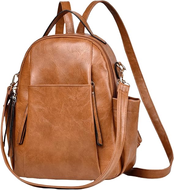 Mochila pequeña para mujer, diseñador de cuero, mini mochila monedero para damas, bolso de hombro espacioso a la moda