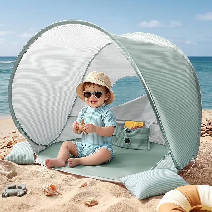 Tiny Land - Tienda de campaña de playa para bebé, con protección solar UPF 50+