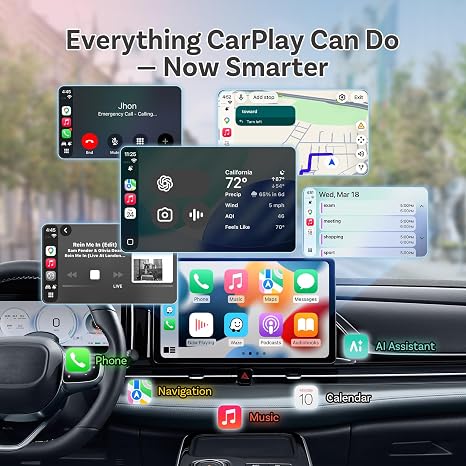 Adaptador ZOUHOE Mini CarPlay Inalámbrico para iPhone – Convierte CarPlay con Cable a Inalámbrico, Cambio Multi-Usuario Rápido, iOS 10+