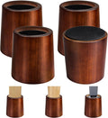 INCOMPLETO: A Una Pieza le Falta una Malla - Elevadores de Muebles para Cama Circulares de Madera 4 Pulgadas Servicio Pesado