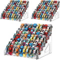 Solo 2 Pack | Estante Exhibidor de Autos de Juguete 7 Niveles Pack de 2 Transparente | Para Hot Wheels Escala 1/64, Capacidad 42 Autos