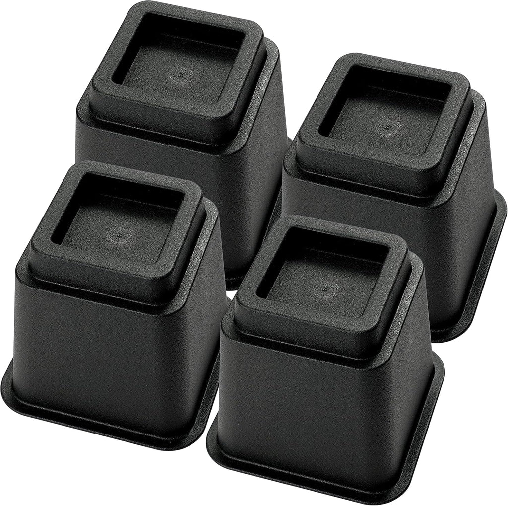 Elevadores de cama Ihomepark de 5 pulgadas, elevadores cuadrados resistentes para marcos de muebles de sofá, silla, escritorio, sillón y litera, juego de 4