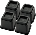 Elevadores de cama Ihomepark de 5 pulgadas, elevadores cuadrados resistentes para marcos de muebles de sofá, silla, escritorio, sillón y litera, juego de 4