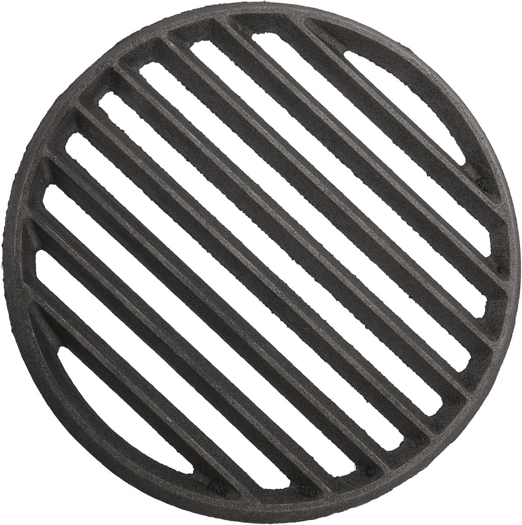 Rejilla inferior de hierro fundido OGANAZI - Rejilla redonda de 28 cm (11 pulgadas) para barbacoa, repuesto para parrilla de carbón de alta temperatura, piezas para parrilla, rejilla para chimenea, accesorios para barbacoa y fogatas.