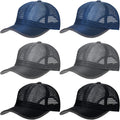 Handepo 6 gorras de béisbol de malla transpirable para verano, estilo camionero, para hombres y mujeres, ideales para deportes al aire libre y correr. Gorras ligeras y refrescantes.