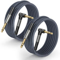 Cable de instrumento JOMLEY de 1/4 de pulgada TRS, 2 metros (6,6 pies), cable de audio estéreo balanceado macho a macho TRS de 6,35 mm en ángulo recto a recto para guitarra eléctrica, bajo, teclado, mezclador, amplificador y altavoz.